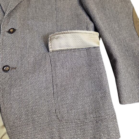 VINTAGE Pendleton Wool Herringbone Plaid Pleated Back Blazer Size 40 Sport Coat - Picture 7 of 16